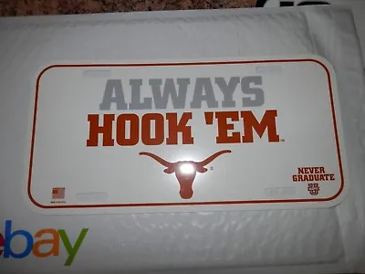 Texas Longhorns License Plate New Vintage NCAA Always Hook  Em • $15