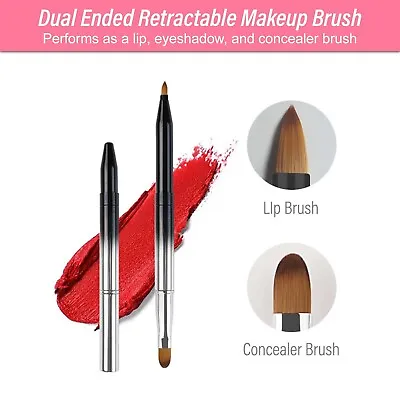 Retractable Lip Brush Concealer Makeup Dual End Lipstick Cosmetic Brus (MB1301) • $9.95