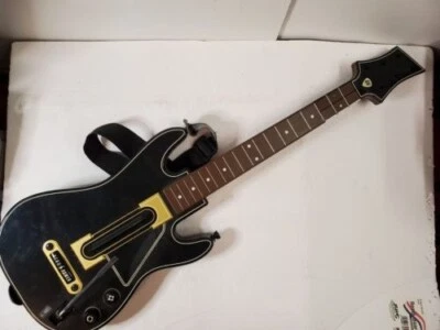 $18 • Buy ACTIVISION Guitar HERO POWER Wireless Black Gold Xbox 360 PS3 NO Dongle W/strap