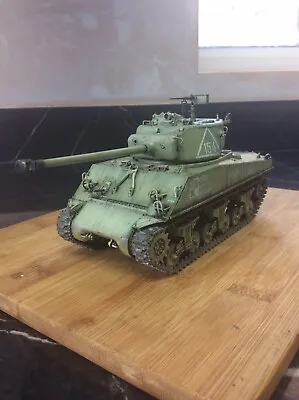 £65 • Buy 1/35 Soviet M4A2 (76)W Sherman Berlin 1945 Model Tank Kit Built And Painted