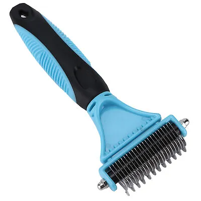 £10.63 • Buy Pet Undercoat Rake Comb Out Tangles Easily 2 Sided Dematting Safe Deshedding Och