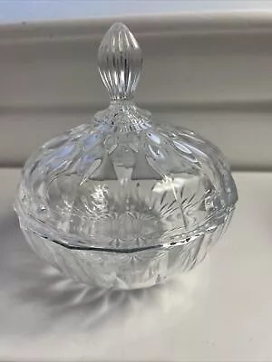 Vintage Glass Trinket Candy Dish W Lid Beautiful Home Decor Item • $18.85