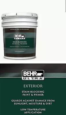 Behr Ultra 5 Gallon Exterior Extra Pure White 5850 Paint. • $200