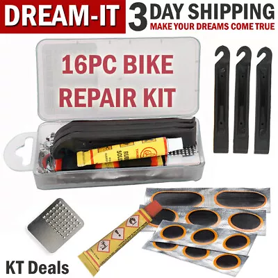 Bike Patch Repair Kit Bicycle Flat Tire Inner Tube Bike Puncture Repair Tool Set • $7.99