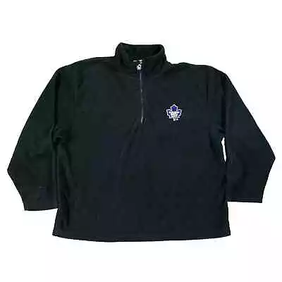 Vintage Toronto Maple Leafs Quarter Zip Fleece Jacket 2XL 90s • $45