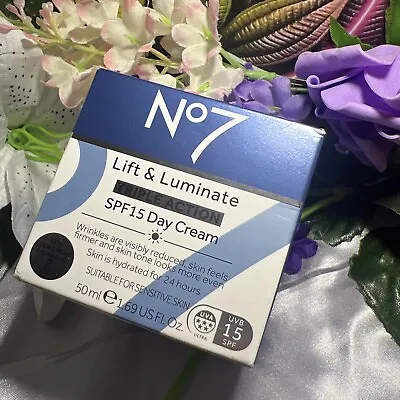 No7 Lift & Luminate Triple Action SPF 15 Day Cream - 50ml (NEW IN BOX) • £16.85