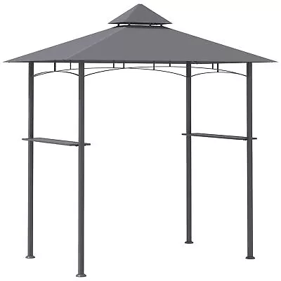 Outsunny Outdoor Double-tier BBQ Gazebo Shelter Grill Canopy Barbecue Tent Patio • £114.99