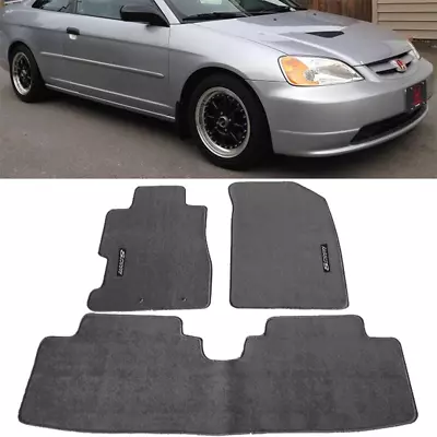 Fits 01-05 Honda Civic Gray Nylon Floor Mats Front Rear Carpets W/ Spoon • $57.99