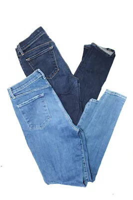 J Brand Womens Blue Cotton Ripped High Rise Skinny Leg Jeans Size 31 27 LOT 2 • $34.81
