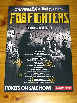 FOO FIGHTERS - SIGNED AUTOGRAPHED 2011 Australia Tour Poster - Laminated • $27.95