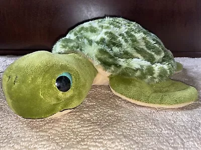 The Petting Zoo Big Eyes Green Sea Turtle Plush Plushie Stuffed Animal EUC • $15