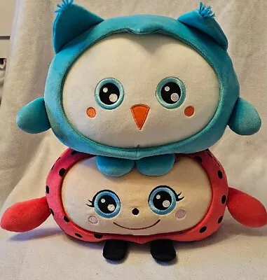 Squishimals Dotty Ladybug & Hooty Owl Soft Toys Bundle W12 H8  • £16.99