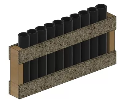 10 Shot Vertical Rack With 10 HDPE DR11 (12 ) Mortar Tubes • $55