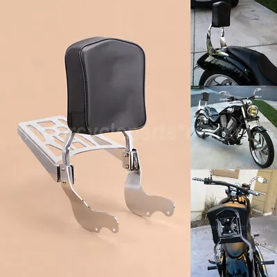 Chrome Passenger Backrest Sissy Bar &Luggage Rack For Victory Kingpin Deluxe • $179.98