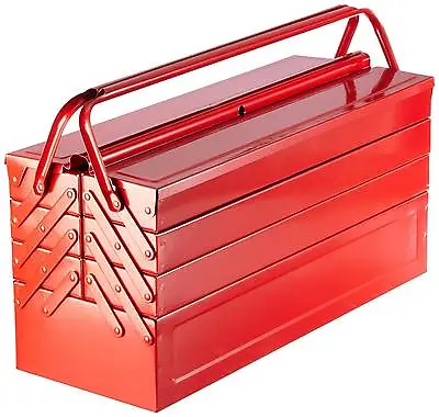 Laser Tool  Bestseller  Red Metal Toolbox Tool Box Cantilever 7 Tray Large 530mm • £58.93