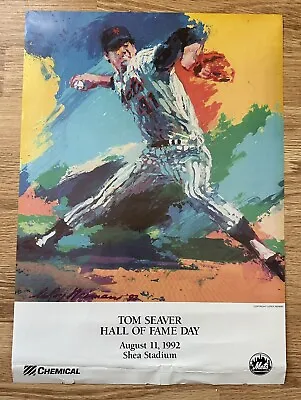 Tom Seaver Hall Of Fame Day Poster August 11 1992 Leroy Neiman + Mays Daily News • $25