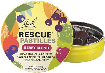 Bach Original Flower Remedies Rescue Pastilles Berry Blend 50g X 3 Pack • £42.46
