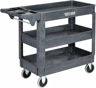 Plastic Service Utility Cart With Wheels 550Lbs Capacity Heavy Duty Tub W/Deep • $157.99