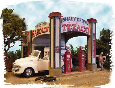 Bar Mills Models 0554 O Scale Shady Grove Texaco (Wood Kit) • $60.95