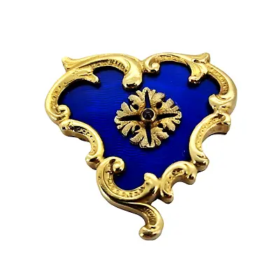 Antique Vintage  Imperial Faberge Era Gilded Silver Enamel Pin Brooch • $1500