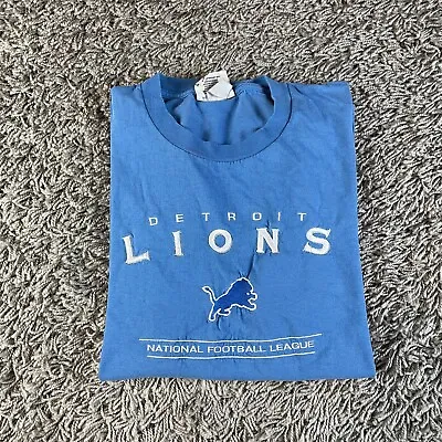 Vintage 90s Detroit Lions Shirt Mens Extra Large XL Blue Lee Sport NFL Football • $23.38