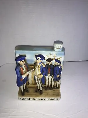 Whiskey Decanter 1975 Haas Bros Continental Navy 1776-1777 Flask W.A. Lacey AF • $12.99