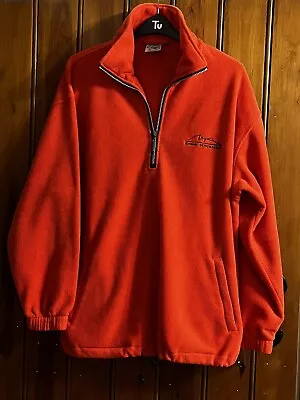 Mens Orange Michael Schumacher Official Fleece Jacket Size L Formula One F1 • £35