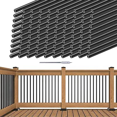 Round Deck Balusters Aluminum Deck Spindles 101 Pack 26 Inch With Connectors • $135.90