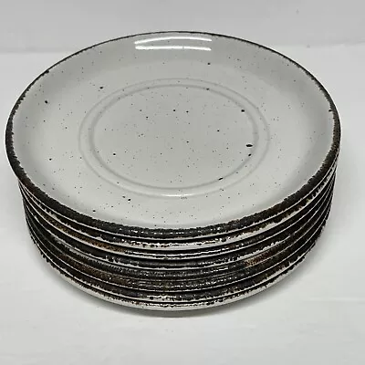 Midwinter Stonehenge 6 1/4” Saucer Brown Speckle Set Of 8 • $22.79