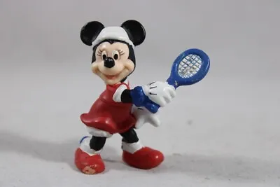 Disney Minnie Mouse Vintage 2  PVC Figure W/ Tennis Racquet & Red Dress Shoes • $7.95