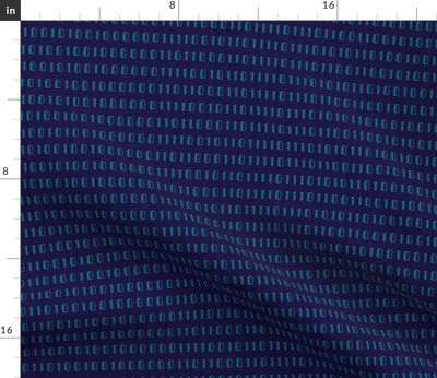 $13.60 • Buy Computer Robot Blue Whimsical Spoonflower Fabric By The Yard