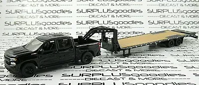 Auto World Black 2020 CHEVROLET SILVERADO ZL1 LT Trail Boss W/Gooseneck Trailer • $23.95