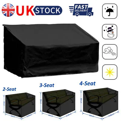 Heavy Duty Waterproof Outdoor Garden Bench Seat Cover For Furniture 2/3/4 Seater • £4.95