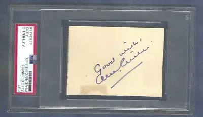 Alec Guinness Autographed 2.5x3.5 Card PSA SLAB Star Wars English Actor • $350.99
