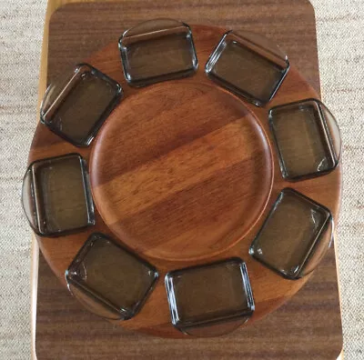 £68.99 • Buy Digsmed Lazy Susan. Circular Wooden. 8 Rectangular Dishes Made In Denmark