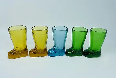Set Of 5 MOD DEP Glass Boot Shot Glasses Made In Italy • $34.99