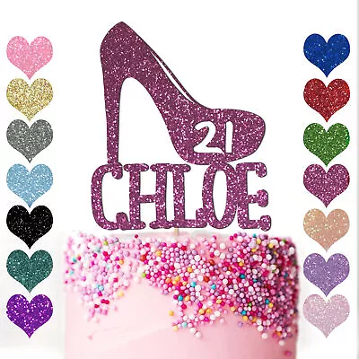 Personalised High Heel Shoe Cake Topper Party Birthday Decoration Stiletto Girls • £2.83