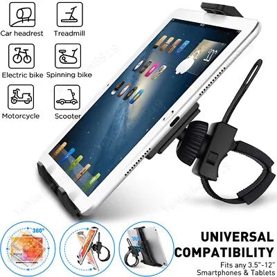 Bike Phone Holder Bicycle Handlebar Tablet Mount 360° Swivel Stand For IPad US • $7.99