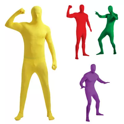 Men Women Kid's Invisible Morph Suit Party Costume Full Body Spandex Jumpsuit  • £18.71