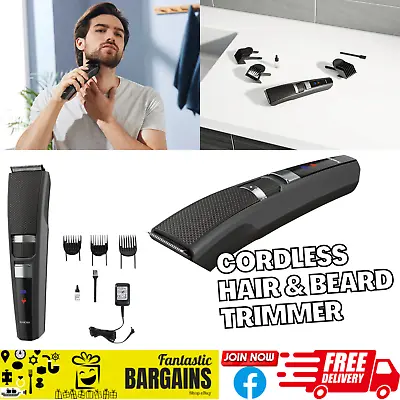 Silvercrest Cordless Hair & Beard Trimmer 3 Adjustable Comb Attachments 1mm-33mm • £15.99