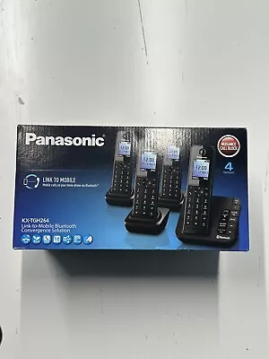 Panasonic KX-TGH264EB Link To Mobile - Cordless Quad Dect Phone Nuisance Block • £79.89