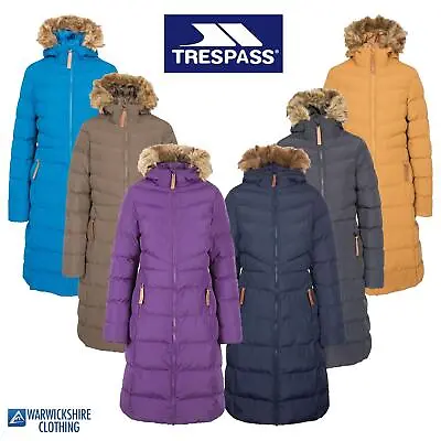 £54.99 • Buy Trespass Audrey Womens Ladies Long Waterproof Parka Coat Padded Hooded Jacket