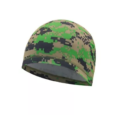 Green Digital Camo Camouflage Moisture Wicking Beanie Stocking Cap Hat Biker • $8.05