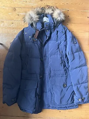 Hackett London Snowdon Parka Real Fur Size M • £100