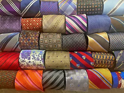 LOT 50 Pc 100% SILK Neckties Craft Quilt Geometric Stripe Paisley Geometric Lots • $41