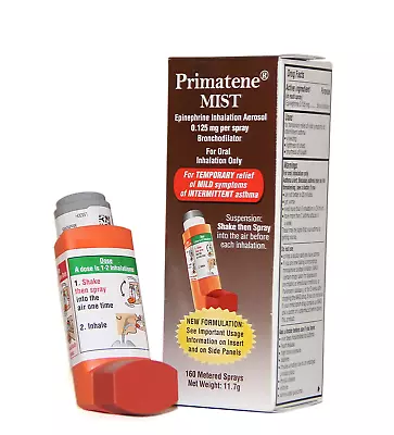 Mist Epinephrine Inhalation Aerosol 11.7 G Use For Whole Body New • $46.99