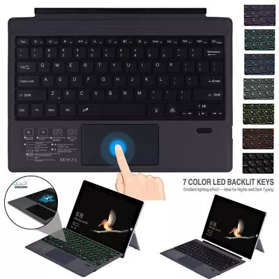 Backlit  Keyboard Type Cover Trackpad For Microsoft Surface Pro 7/6/5/4/3 AU • $55.99