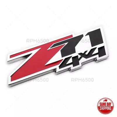 For Chevy GMC Z71 4x4 Fender Trunk Tailgate Logo Emblem Badge Sticker Sport Red • $8.99