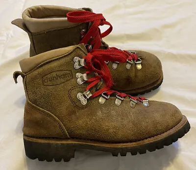 Vintage 80’s Dunham Hiking Boots 6054 Size 7 Leather Vibram Sole Made In USA • $99