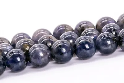 7MM Genuine Natural Blue Purple Iolite Beads Grade A+ Round Gemstone Loose Beads • $7.39